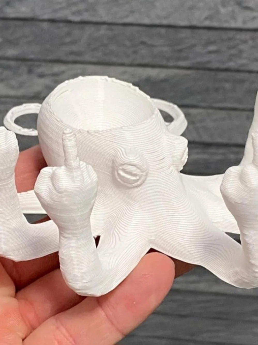 White Ceramic Octopus Air Plant Planter